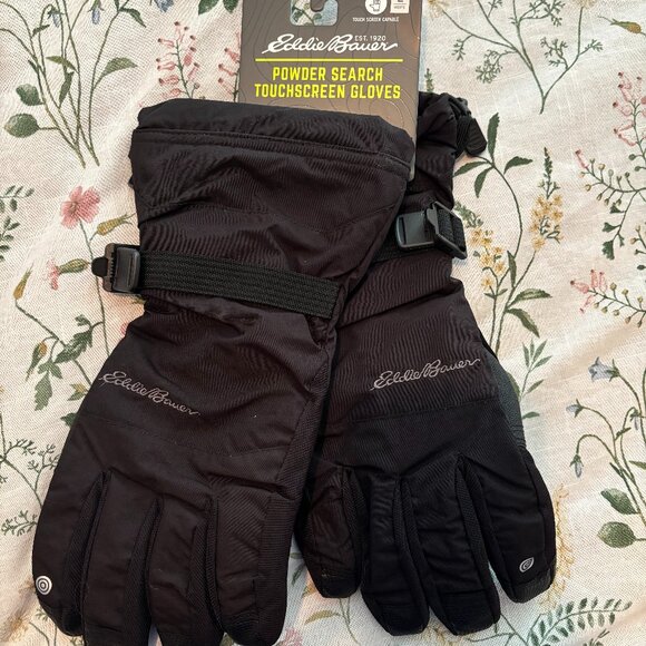Eddie Bauer Men's Large Touchscreen Gloves black NWT - Picture 1 of 1
